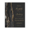 Budget Black Gold Agate Dark Wedding Invitation