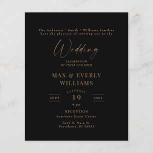 Budget Black & Gold Wedding Celebration
