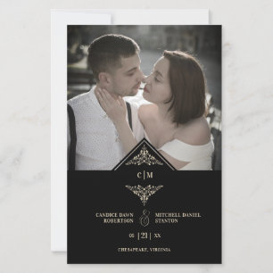 Budget Black Golden Chic Lace Romantic Couple