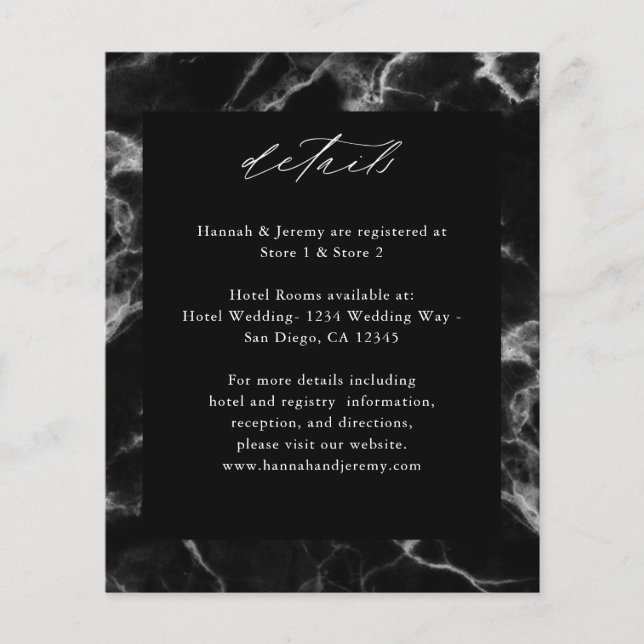 Budget Black Marble 2 Details Flyer (Front)