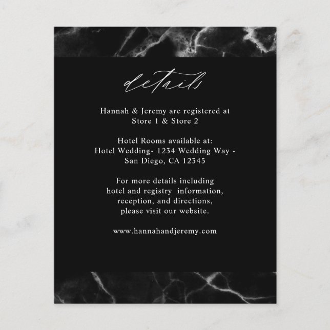 Budget Black Marble Details Flyer (Front)