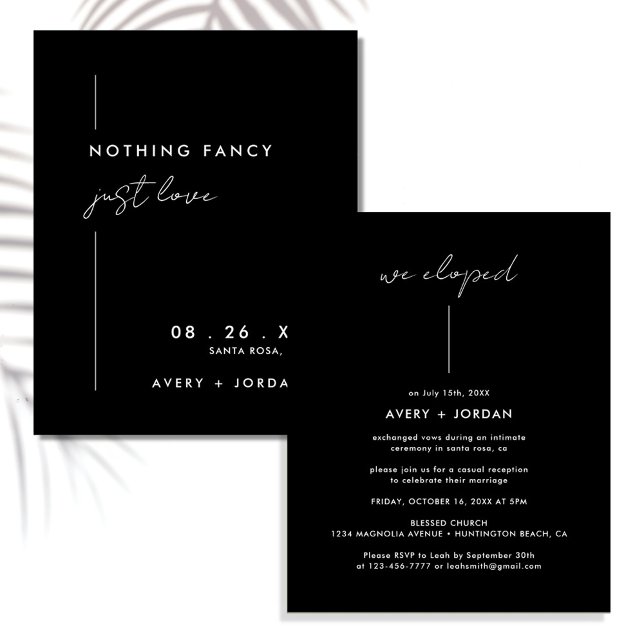 Budget Black Modern Nothing Fancy Just Love Flyer (Creator Uploaded)