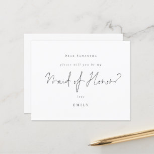 Budget Black Script Maid of Honour Request 
