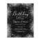 Budget Black Silver Glitter 50th Birthday Invite