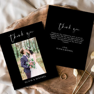 Budget Black Wedding Thank You Photo Flyer