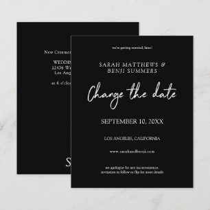 Budget Black & White -Black Change the Date