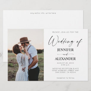 Budget Black & White Calligraphy Simple Wedding 2