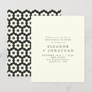 Budget Black White Geometric Rehearsal Dinner