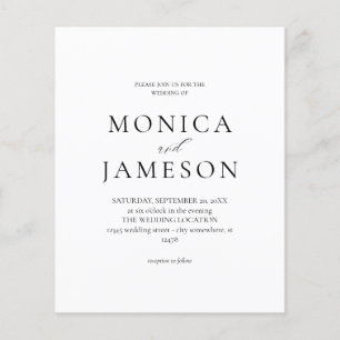 Budget Black & White Modern Wedding 2V Flyer
