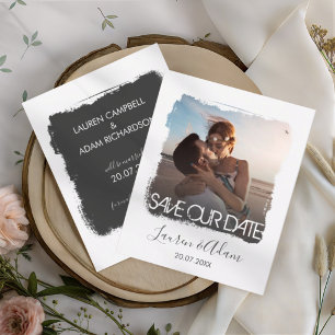 Budget Black & White Photo Save the Date