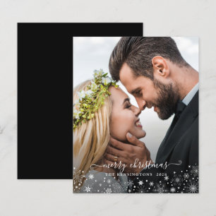 Budget Black White Snowflakes Christmas Photo