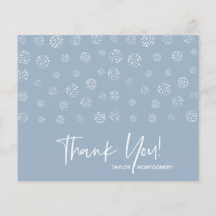 Budget Blanc Script Dusty Blue Merci Cartes