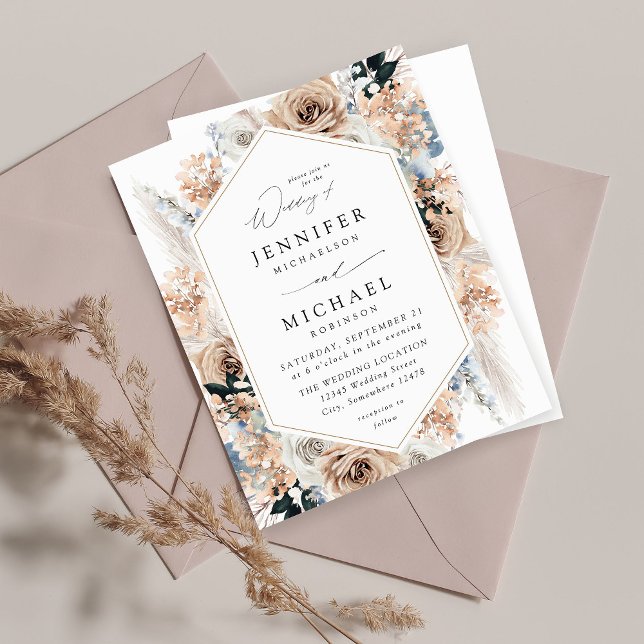 Budget Blue & Beige Boho Floral Wedding V2 LN (Creator Uploaded)