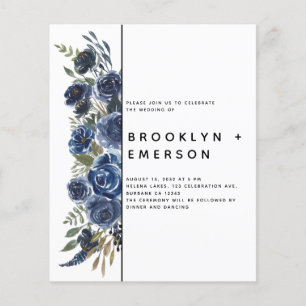 BUDGET Blue Floral Modern Wedding