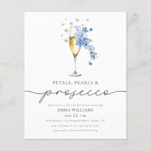 BUDGET Blue Petals Pearls & Prosecco Bridal Shower