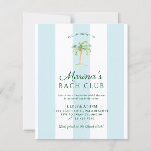 BUDGET Blue Stripes Beach Bach Club Bridal Shower