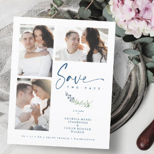 Budget Blue Trendy Branches Wedding 3 Photos