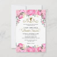 Budget Blush Pink Floral Victorian Bridal Shower