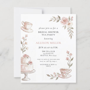 Budget Blush Rose Gold Tea Party Bridal Shower