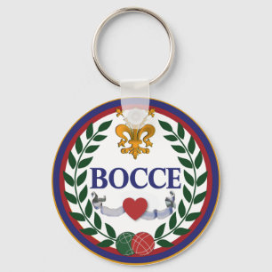 budget bocce logo keychain
