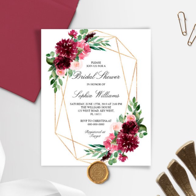 Budget Bohemian Floral Bridal Shower Invitation (Creator Uploaded)