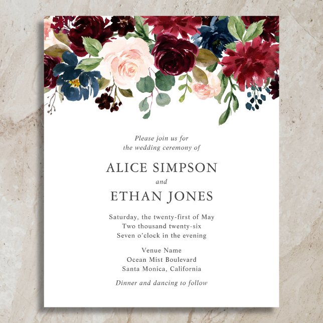 Budget Bohemian Garden QR Code Photo Wedding Flyer (Creator Uploaded)