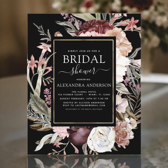 Budget Boho Black Pink Burgundy Bridal Shower (Creator Uploaded)