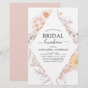 Budget Boho Chic Bridal Luncheon Dusty Pink Desert