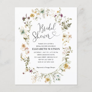 Budget Boho Chic Wildflower Floral Bridal Shower