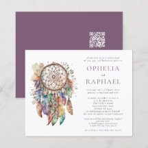 Budget Boho Colourful Dreamcatcher Wedding Purple
