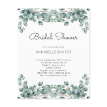 Budget Boho Eucalyptus Feuilles Faire-part de mari