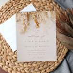 Budget Boho Fall Flowers Wedding Invitation<br><div class="desc">A romantic,  modern photo realistic fall budget wedding invitation featuring a neutral dried floral bouquet in wheat,  ochre and rust tones. Click the edit button to customize.</div>