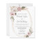 Budget Boho Floral Pampas Grass Wedding Invitation