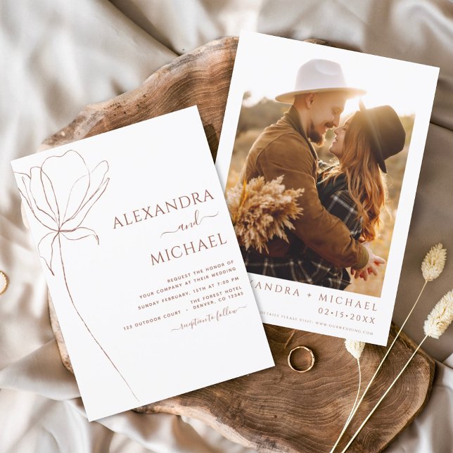 Budget Boho Floral Wedding Invitations (Creator Uploaded)