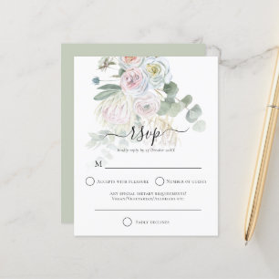 Budget Boho Florals Eucalyptus Wedding RSVP