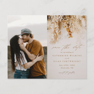 Budget Boho Flowers Photo Wedding Save The Date