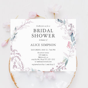 Budget Boho Light Pink Leaves Bridal Shower