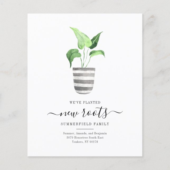 Budget Boho New Roots We've Moved Botanical Moving (Front)