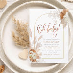Budget Boho Pampas Grass Rose Girl Baby Shower<br><div class="desc">Boho pampas grass arch invitation for baby girl. This budget design features a beautiful colour scheme of rose gold, rusty orange, blush pink, and cream. The front of these elegant cards features an elegant arch shape, adorned with floral arrangements of pampas grass, dried palm, orchid, hanging amaranthus, champagne grass, and...</div>