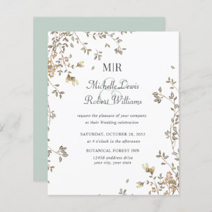 BUDGET Boho Russe feuilles de jardin mariage