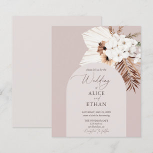 Budget Boho séché Palm Feuille Mariage