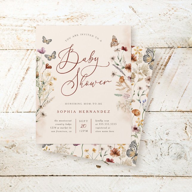 Budget Boho Watercolor Wildflower Baby Shower (Creator Uploaded)