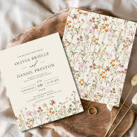 Budget Boho Wildflower Beige Garden Wedding