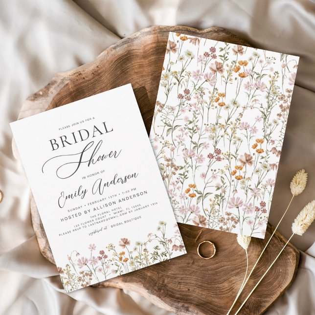 Budget Boho Wildflower Bridal Shower Invitation (Creator Uploaded)