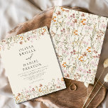 Budget Boho Wildflower Garden Wedding Invitation<br><div class="desc">Immerse your guests in the romance of nature with our Boho Wildflower Garden Wedding Invitation. Inspired by the beauty of untamed blooms, this invitation captures the essence of a free-spirited celebration. The enchanting design features delicate wildflowers dancing amidst lush greenery, setting the perfect tone for your garden wedding. The boho-chic...</div>