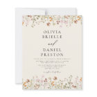 Budget Boho Wildflower Garden Wedding Invitation