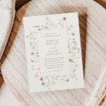 Budget Boho Wildflower Wedding Invitation<br><div class="desc">A Budget Boho Wildflower Wedding Invitation. Click the edit button to customize this design.</div>
