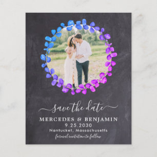 Budget Botanical Eucalyptus Photo Save The Date Ca