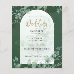 Budget Botanical Eucalyptus Wedding INVITE