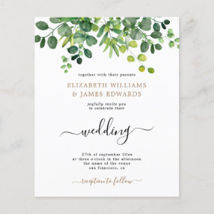 BUDGET Botanical Garden Wedding Invitation Flyer